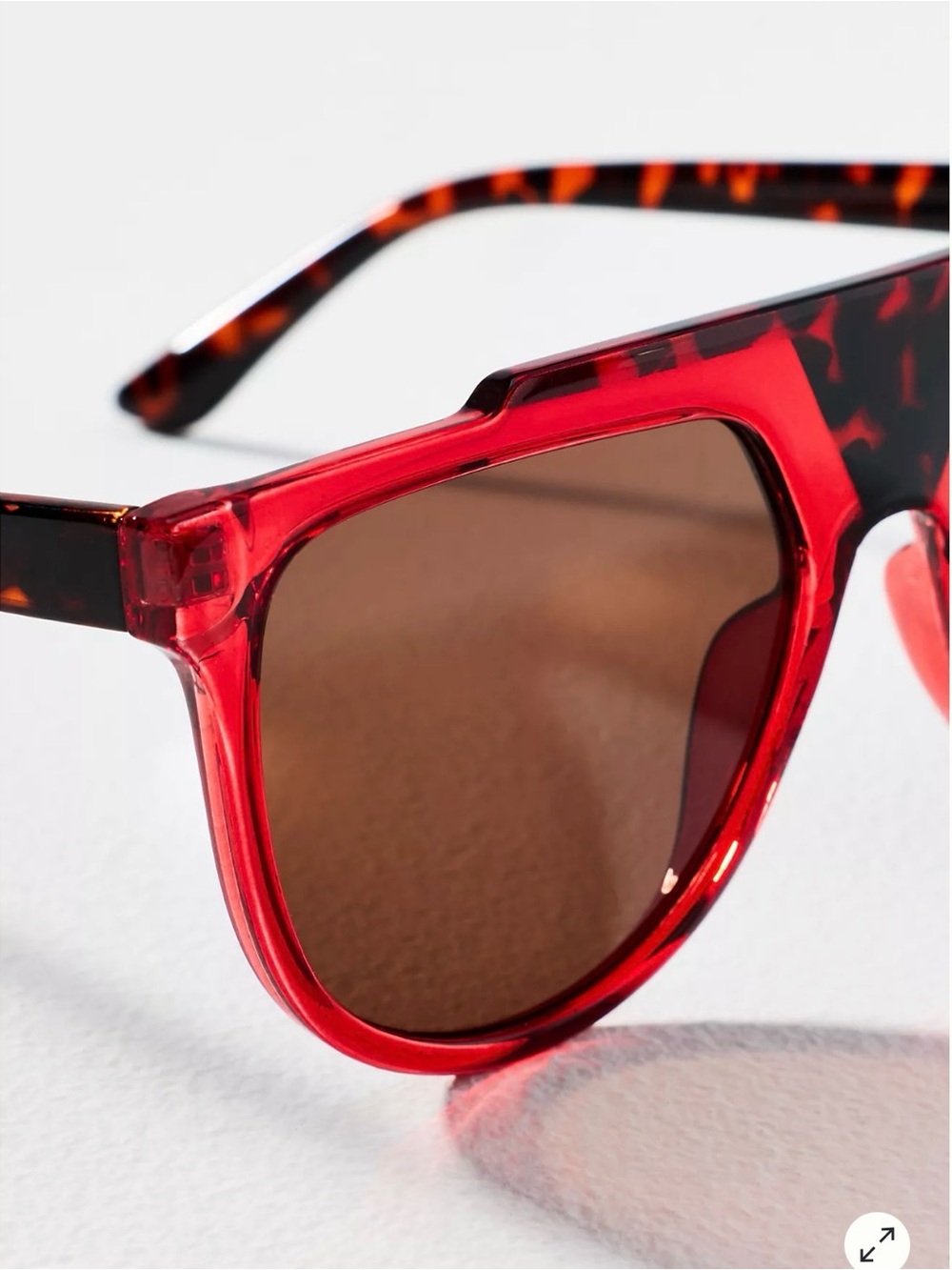 I-Sea Anthropologie Flat-Top Aviator Polarized Sunglasses Tortoiseshell - Picture 2 of 8
